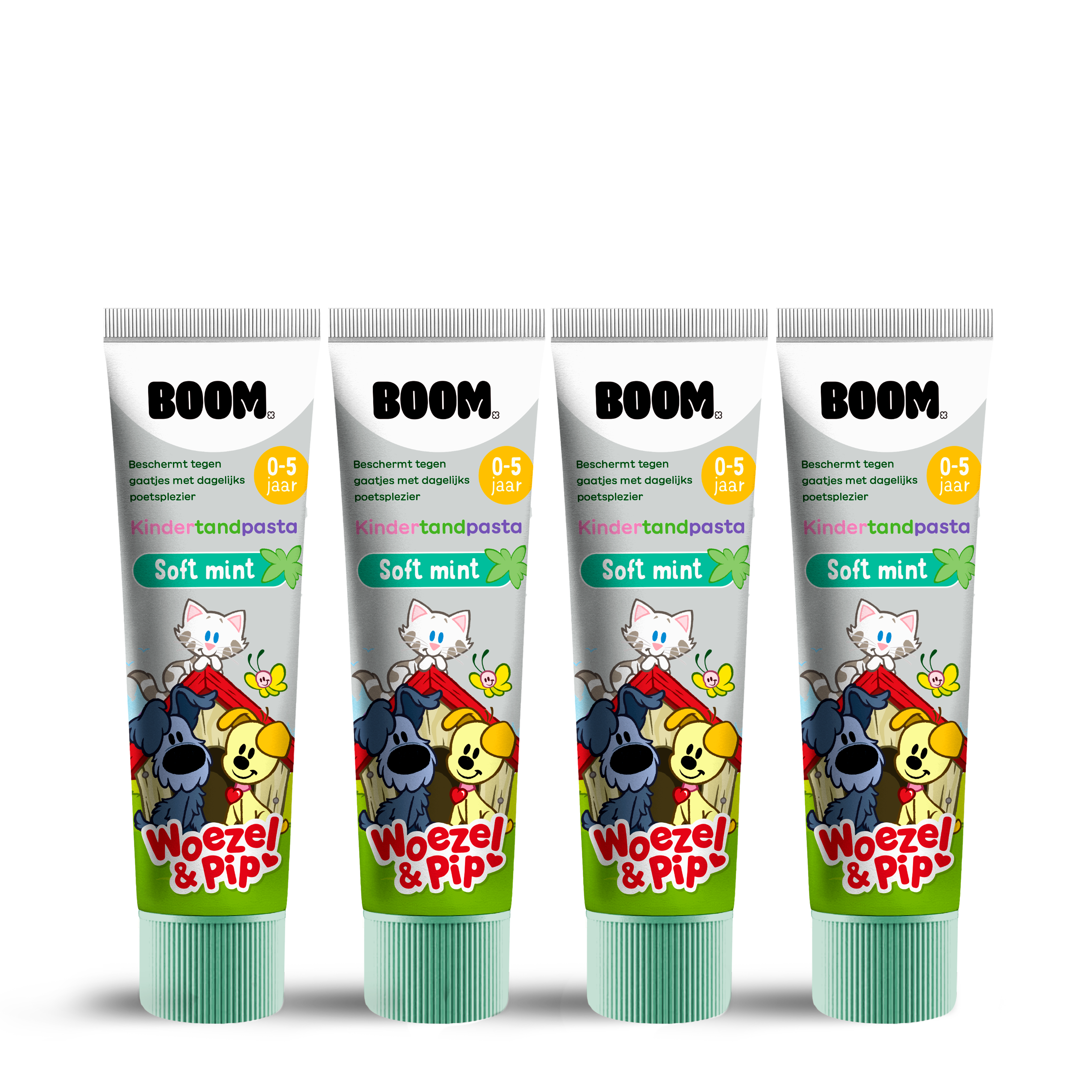 Woezel & Pip tandpasta 4-pack